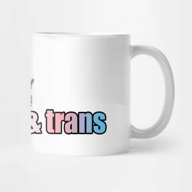 They/He & Trans Pride - Pronouns with Lavender by Nellephant Designs